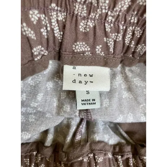Target A New Day Linen Blend Patterned Shorts Small - Picture 3 of 5